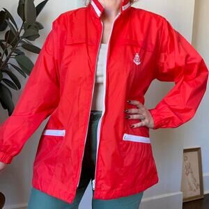 Deadstock vintage red anchor windbreaker